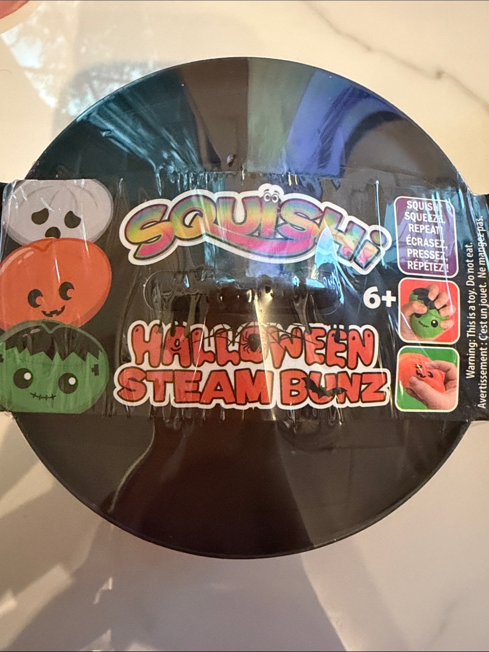Squishi Halloween Steam Bunz Squishy Toy - Black